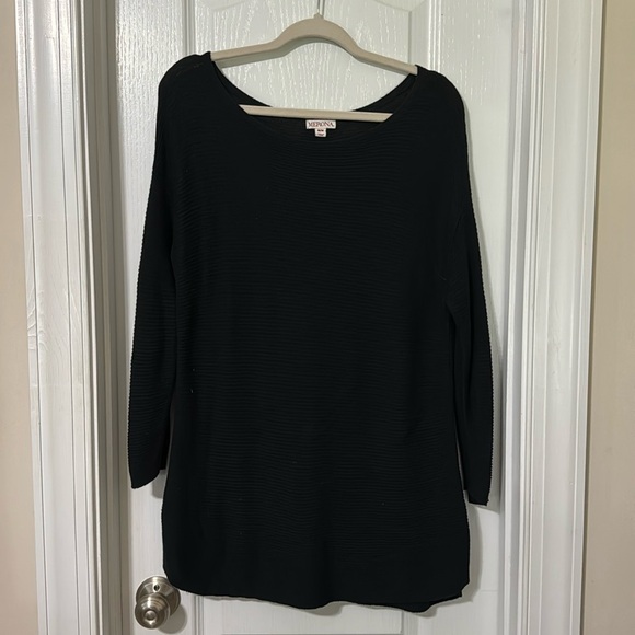 Lightweight Sweater/Ribbed/Scoop Neck/Long Length - Picture 1 of 2